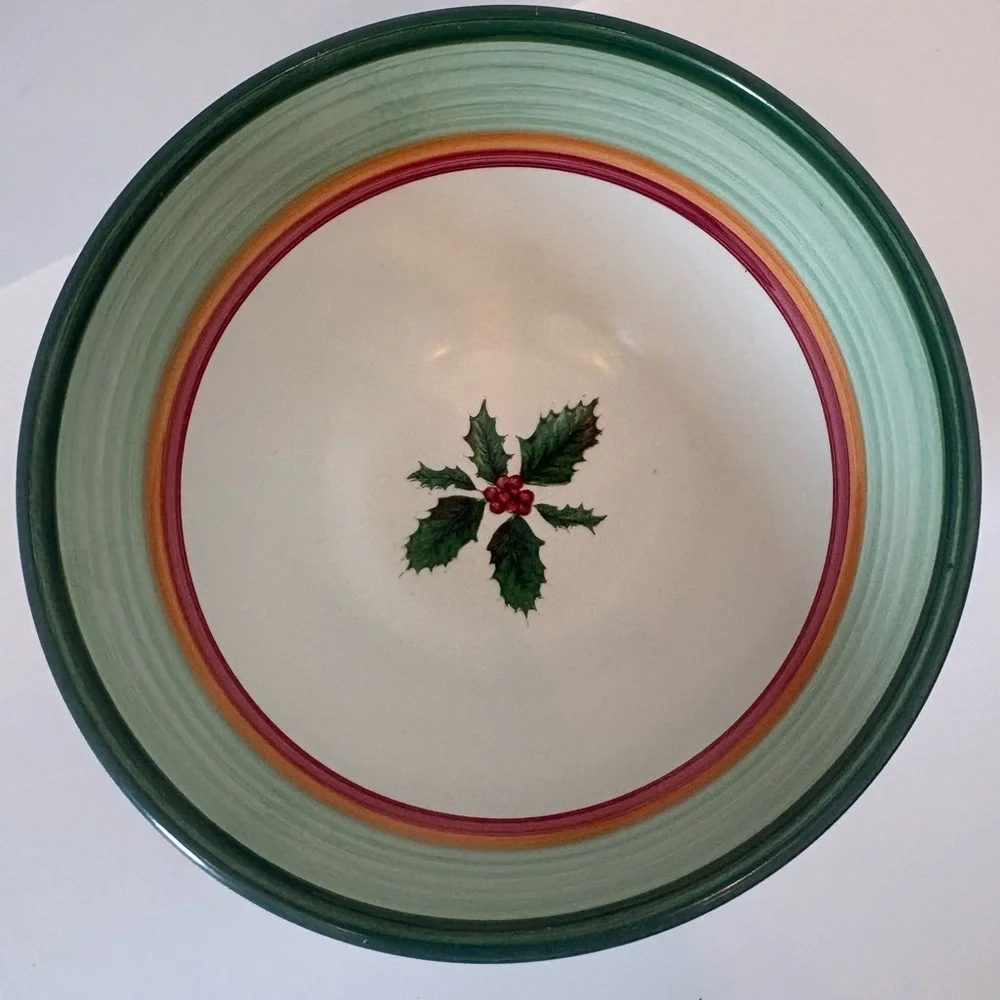 Villeroy & Boch French Noel Salad Rice Bowl Christmas Holiday 5 3/4” Fruit Nice